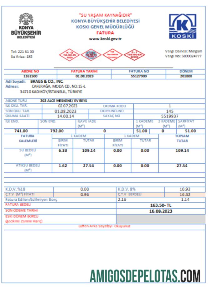 Projeto de lei de serviços públicos de água da Turquia, SCR baixar para verificação